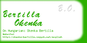 bertilla okenka business card